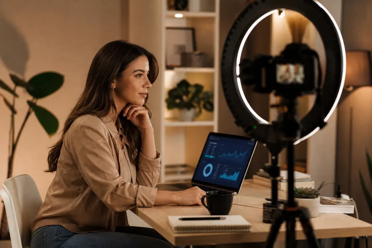 Content creator behind the scenes